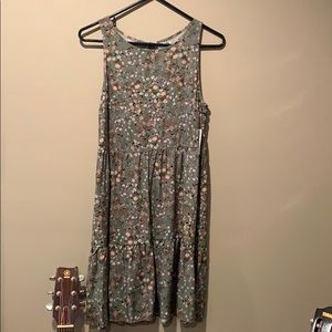 Women’s mini green floral dress